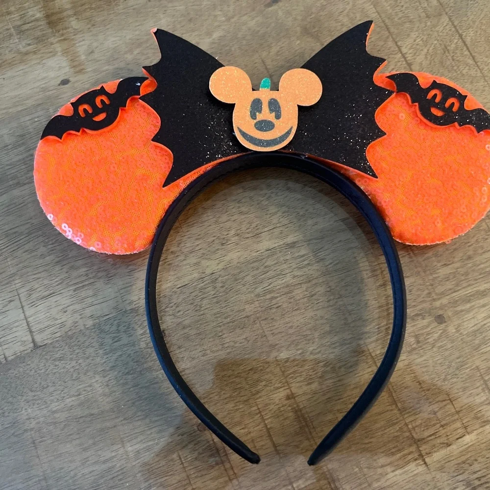 - - halloween Mickey Minnie mouse Ears sequin headband